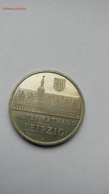 ГДР 5 марок 1984 г. Лейпциг. Старая ратуша до 1.03 - PHOTO_20170225_151712