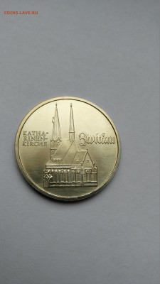 С РУБЛЯ ! ГДР 5 марок 1989 Катариненкирхе до 1.03 - PHOTO_20170225_151756