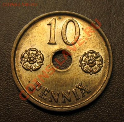 "II Мировая": Финляндия, 1941 г, 10 р,  до 01.02 в 21-00 мск - 1941 10 пенни
