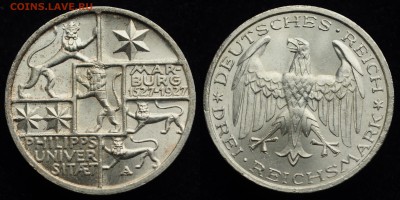 Германия. Веймар - 3 марки 1927г. Марбург--02-03-17 в 22-00- - 3марки1927_Марбург_1_1