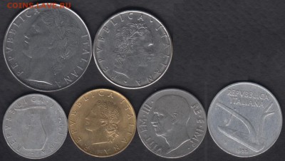 Италия 6 монет до 28.02.2017 21-00 - Италия р