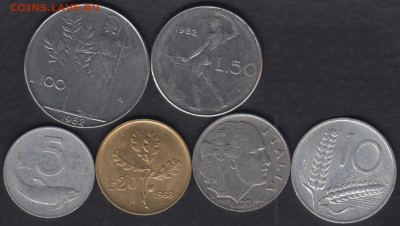 Италия 6 монет до 28.02.2017 21-00 - Италия а