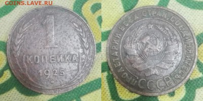1 копейка 1925 года, Оценка - 1 копейка 1925 года
