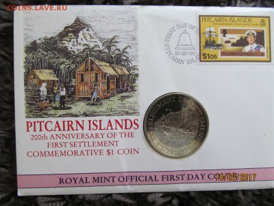 КПД Остров Питкерн 1$ доллар 1990 парусник Баунти - s-l1600