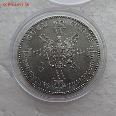 Пруссия талер 1861 Коронация до 05.03. Блиц - t3