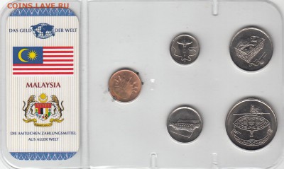 Набор Малайзия. 5 монет UNC. Блистер до 6.03 22-30 - Малайзия - 1А (390)