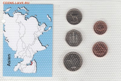 Набор ОАЭ. 5 монет UNC. Запайка до 6.03 22-30 - ОАЭ - 01Б