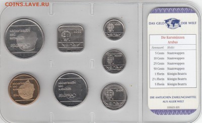 Набор Аруба 7 монет UNC. Блистер до 6.03 22-30 - АРУБА - Б