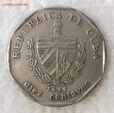 КУБА 10 конв. сентаво 1999 Крепость Ла Фуэрса 4 мар. 22-00м - КУБА 10 конв. сентаво 1999 -1245-20170228_122053