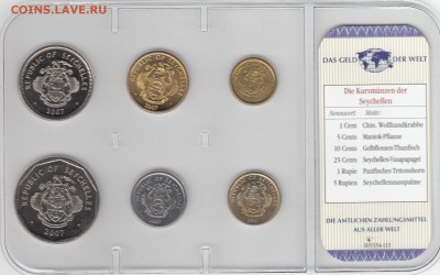 Набор Сейшеллы. 6 монет UNC. Блистер до 6.03 22-30 - Сейшеллы - 1б