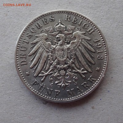 Вюртемберг 5 марок 1913 до 07.03 - f2