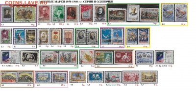 СССР до 1961 года. Гашеные марки. ФИКС - 4.Гашеные марки 1950-1960. Серии и одиночки