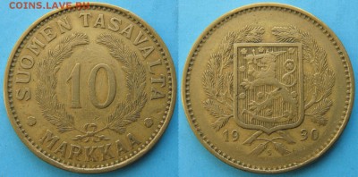 19.Разная инострань по фиксу - 19.33. -Финляндия 10 марок 1930    137-ак13-3112