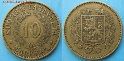 19.Разная инострань по фиксу - 19.35. -Финляндия 10 марок 1931    96-ак7-3110