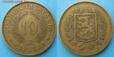 19.Разная инострань по фиксу - 19.36. -Финляндия 10 марок 1932    138-ак12-3107