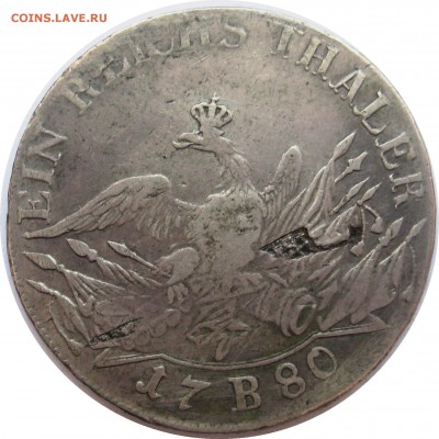 Пруссия, 1 талер, 1780, Германия до 09.03 - lot-243388-1