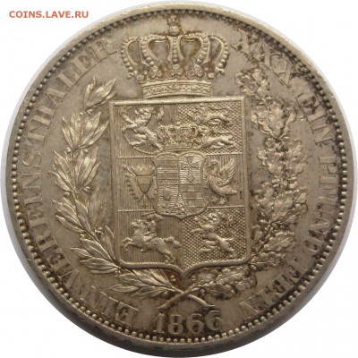 Германия, 1 союзный талер, 1866, Ольденбург до 09.03 - lot-242975-2