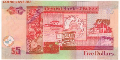 Белиз 5 долларов 2011 до 06.03.2017 в 22.00мск (Б821) - 1-бел5