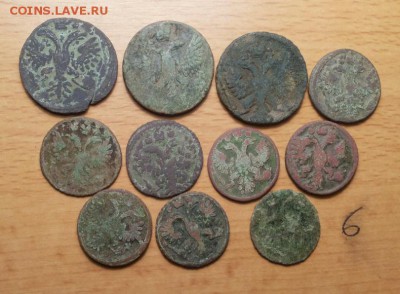 денга,полушка 11 шт 1730 - 1753  до 7марта блиц - 11 полушек 6 2