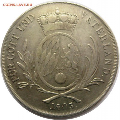Бавария, Талер, 1805, Германия до 09.03 - lot-242977-2