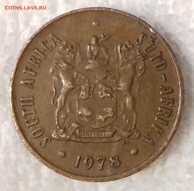 ЮАР 2 цента 1978 Чёрный гну до 6 мар. 22-00 мск - ЮАР 2 цента 1978 -401-20170120_164339