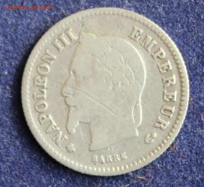 С 1 руб. ФРАНЦИЯ 20с 1867г. ИМПЕРАТОР НАПОЛЕОН-III  до 8.03 - IMG_4943.JPG