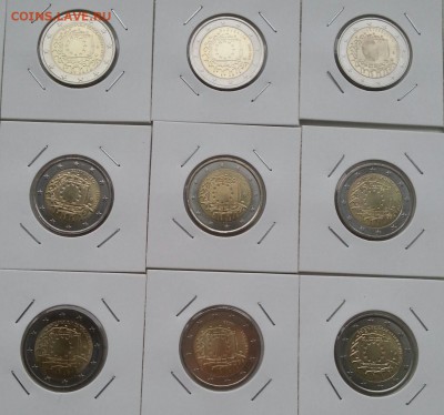 Дёшево! Старт 3500р! 2 ЕВРО 30 лет флагу. 21шт UNC до 04.03 - а