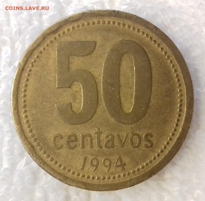 АРГЕНТИНА 50 сентаво 1994 Дом Независимости 6 мар. 22-00 мск - АРГЕНТИНА 50 сентаво 1994 -469-20170302_113230