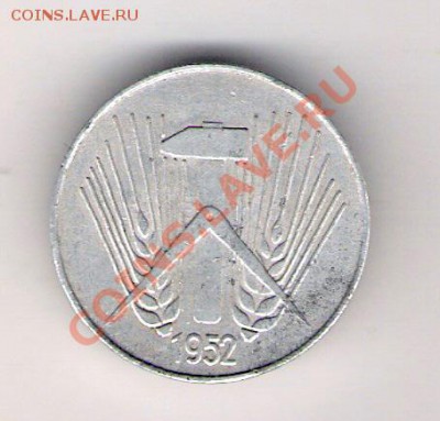 10 пфеннигов Германия 1952 до 05.02.2011 в 22.00 мск. - сканирование0498