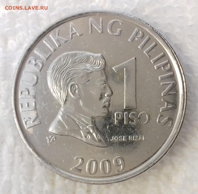 ФИЛИППИНЫ 1 писо 2009 Хосе Рисаль UNC до 7 мар. 22-00 мск - ФИЛИППИНЫ 1 писо 2009 -1740-20170302_120554