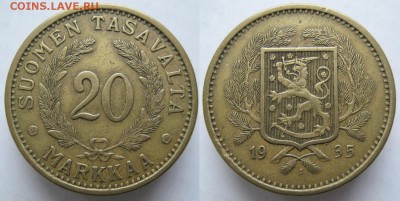 19.Разная инострань по фиксу - 19.44. -Финляндия 20 марок 1935    364