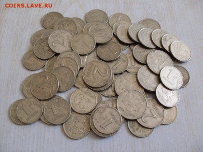 МОНЕТЫ 1999 г !!! 1 руб (спмд+ммд) + 2 руб (спмд)  70 шт : д - SDC12854.JPG