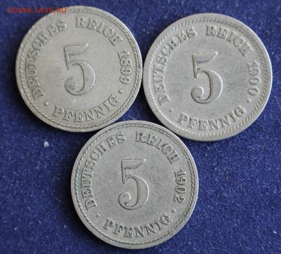 С 1 руб. КАЙЗЕРРЕЙХ 5 пфеннигов 1899г.1900г.1902г. до 10.3 - IMG_4413.JPG