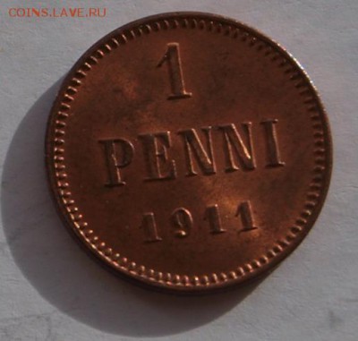 1 пенни 1911 г. UNC До 10.03.2017 22.00 по МСК - 1911-1