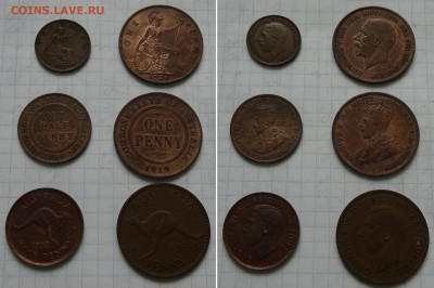 Великобритания,Австралия, 6 монет, до 12.03 17:30 - gb-aust-720rub