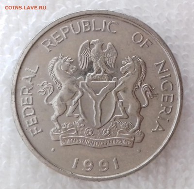 НИГЕРИЯ 1 найра 1991 Херберт Маколи aUNC до 9 мар. 22-00мск - НИГЕРИЯ 1 найра 1991 -1479-20170214_121942