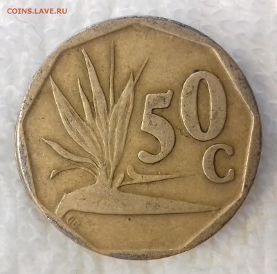 ЮАР 50 центов 1992 Стрелиция до 9 мар. 22-00 мск - ЮАР 50 центов 1992 -1812-20170213_095636