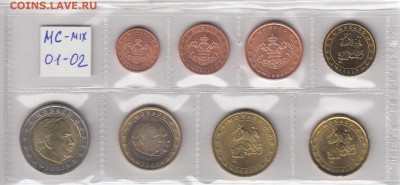 наборы 2002спмд, 300 л.флоту, 50 л. Победы, евро на юб.РФ - Euro-MC-Mix-01-02