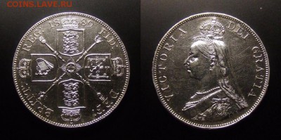 МОНЕТЫ МИРА 03-17 - Великобритания – 2 флорина (двойной флорин) (1889) «Виктория» (Аg)