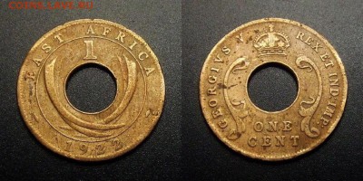МОНЕТЫ МИРА 03-17 - Брит. Восточная Африка – 1 цент (1922) бронза