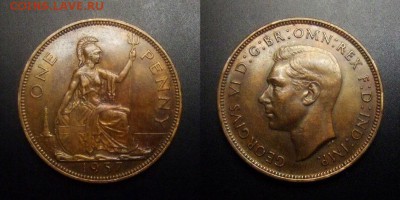 МОНЕТЫ МИРА 03-17 - Великобритания – 1 пенни (1937) «Георг VI» (XF) №1
