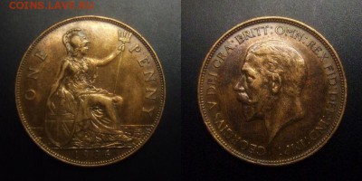 МОНЕТЫ МИРА 03-17 - Великобритания – 1 пенни (1936) «Георг V»