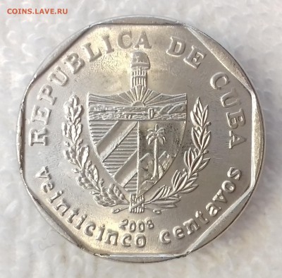 КУБА 25 сентаво 2008 Город Тринидад UNC до 10 мар. 22-00 мск - КУБА 25 сентаво 2008 -1215-20170306_104726