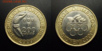 МОНЕТЫ МИРА 03-17 - Португалия – 200 эскудо (2000) «Олимпиада в Сиднее» (бм)