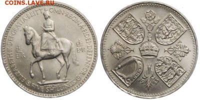 Крона Великобритания 5 шиллингов 1953 Коронация Елизаветы - 30