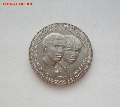 остров Мэн 1 крона 1981 Свадьба Дианы Портреты Крона Шайба - 100_6184