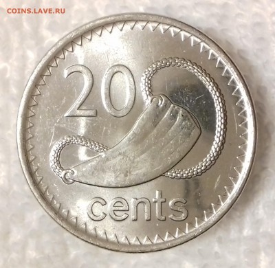 ФИДЖИ 20 центов 2010 Табуа UNC до 11 мар. 22-00 мск - ФИДЖИ 20 центов 2010 -1682-20170214_221016
