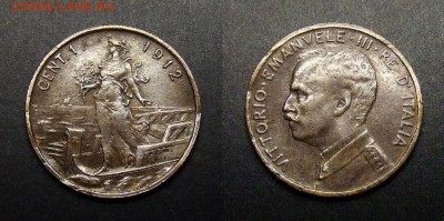 МОНЕТЫ МИРА 03-17 - Италия – 1 чентезимо (1912 R) медь