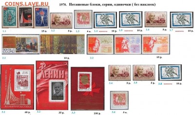 СССР 1970-1972. ФИКС - 1.1970. Блоки, марки