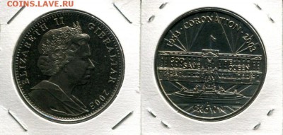Британское Содружество. Елизавета II. - Gibraltar 1Cr 2003 50y coronation